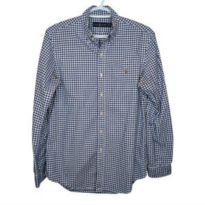 Ralph Lauren Oxford Collar Blue Gingham Checkered Button Down Shirt Small